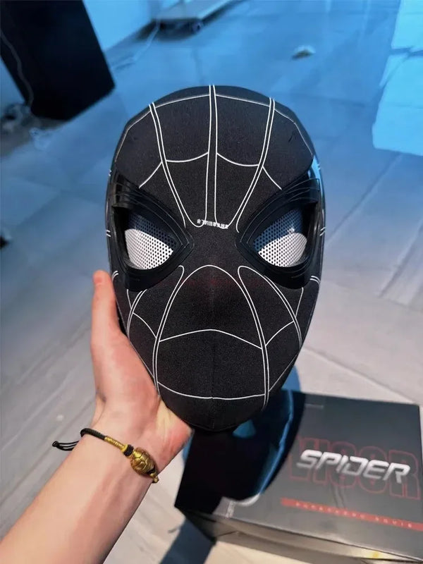 Black Spider-Man Mask with Moving Eyes