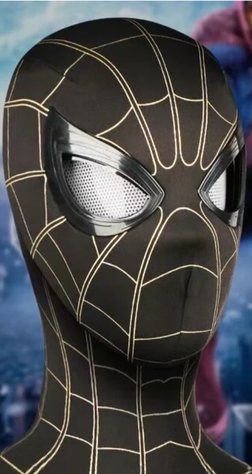 Black Spider-Man Mask with Moving Eyes